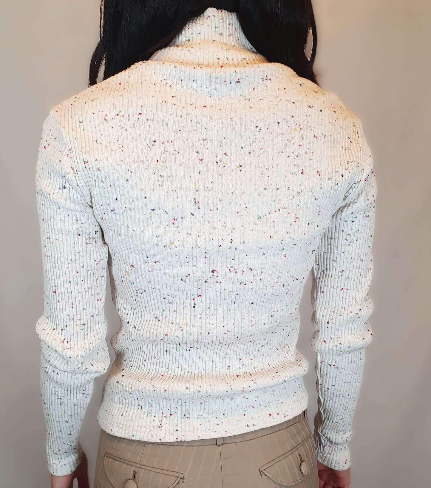 Rare 90s Japanese Vintage Teddy Green Zip-Up Knit Sweater - Made in Japan