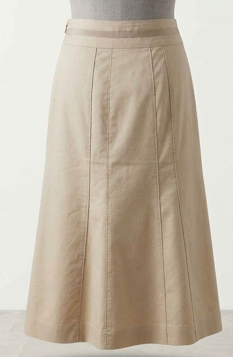 Vintage 90s "Last Resort" Minimalist Paneled Maxi Skirt
