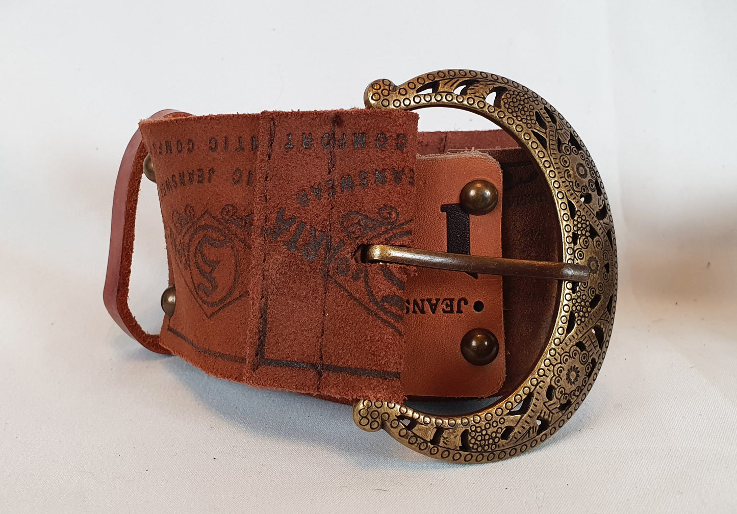 Vintage patchwork leather belt
