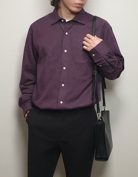 tk.TAKEO KIKUCHI  | Made in Japan Micro-Check Dress Shirt
