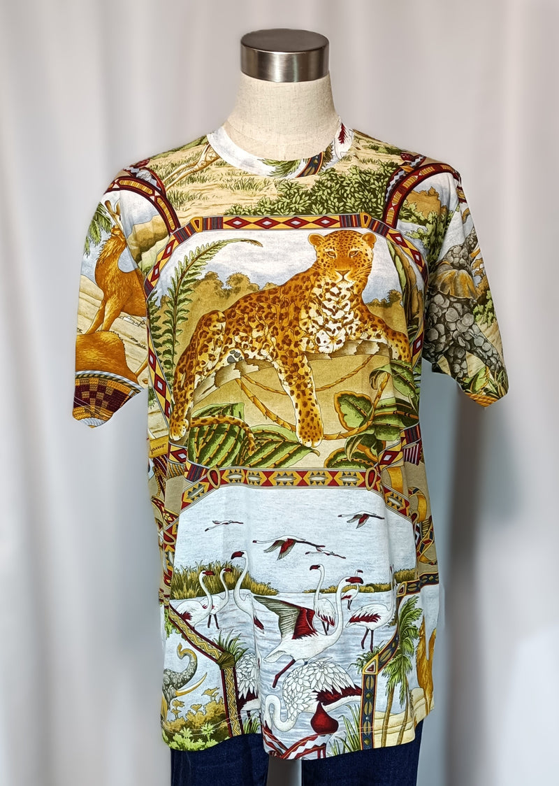 RARE ARCHIVAL 1997 Salvatore Ferragamo "Safari" Leopard Tee – NWT / Deadstock