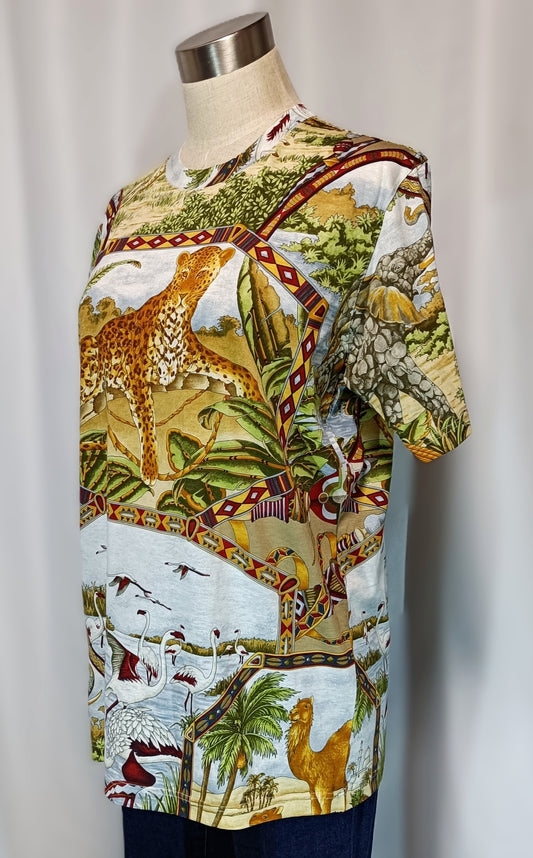 RARE ARCHIVAL 1997 Salvatore Ferragamo "Safari" Leopard Tee – NWT / Deadstock