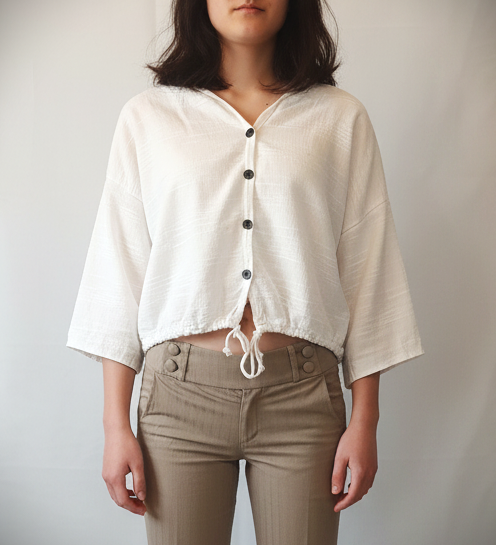 Mori-Style Japanese Cotton Hoodie Blouse