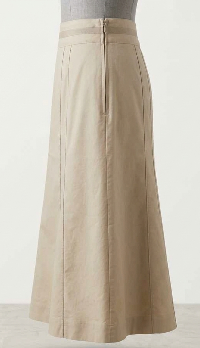 Vintage 90s "Last Resort" Minimalist Paneled Maxi Skirt