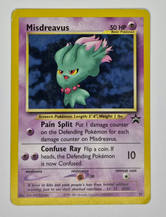 2001 Pokémon WOTC Black Star Promo – Misdreavus No. 39 (English Vintage / League Exclusive)