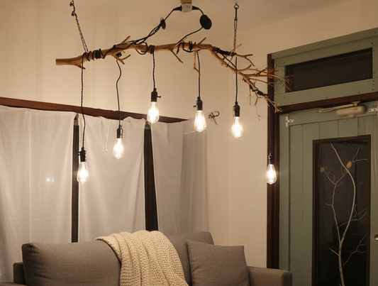 The Lille Norge Legacy: Authentic Tsubaki Branch Scandinavian Chandelier