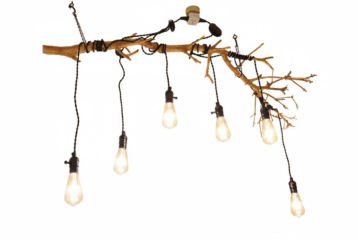 The Lille Norge Legacy: Authentic Tsubaki Branch Scandinavian Chandelier