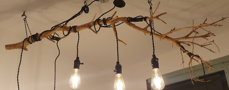 The Lille Norge Legacy: Authentic Tsubaki Branch Scandinavian Chandelier